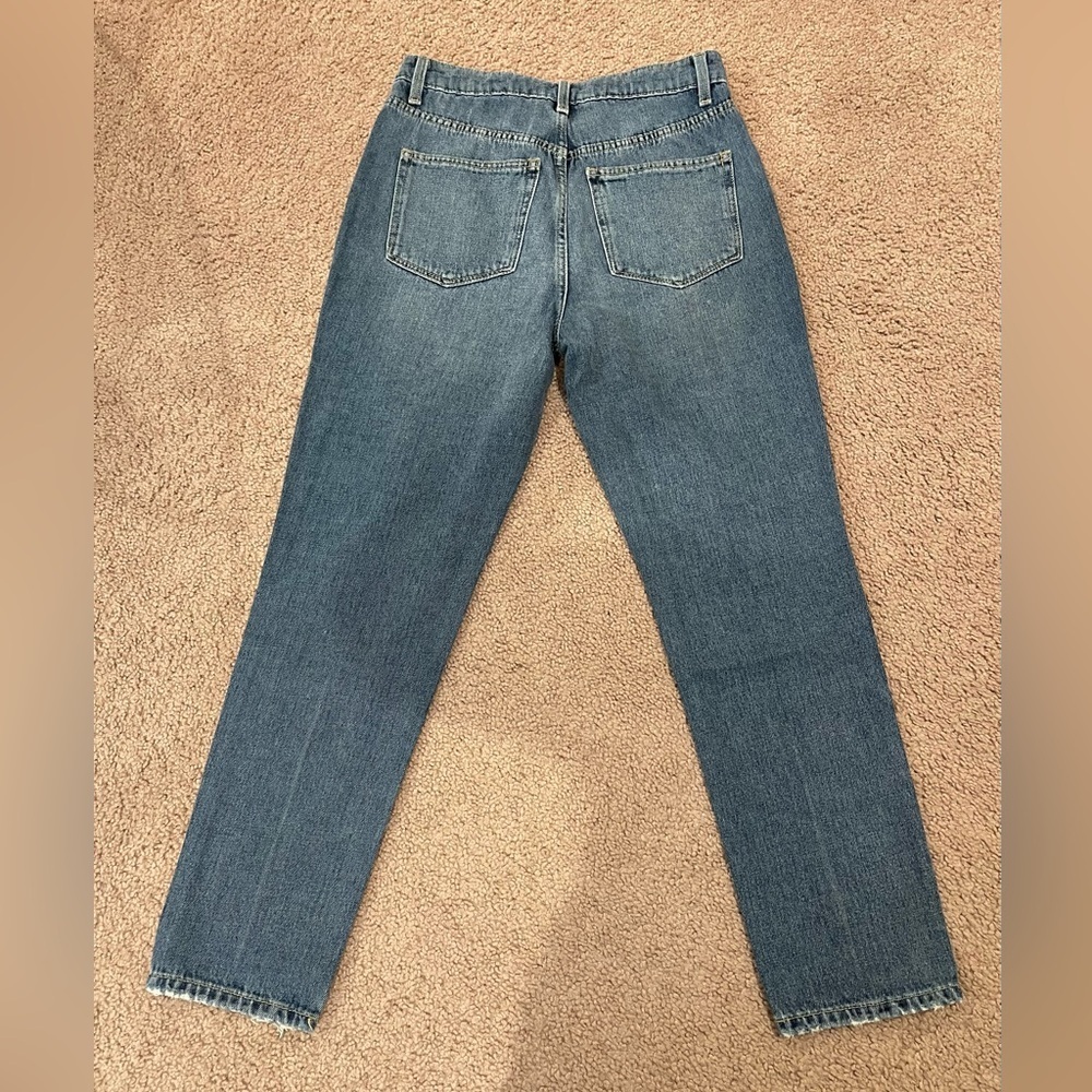 NO BOUNDARIES Y2k Patch Distressed Denim Mom Jeans - Picture 9 of 9